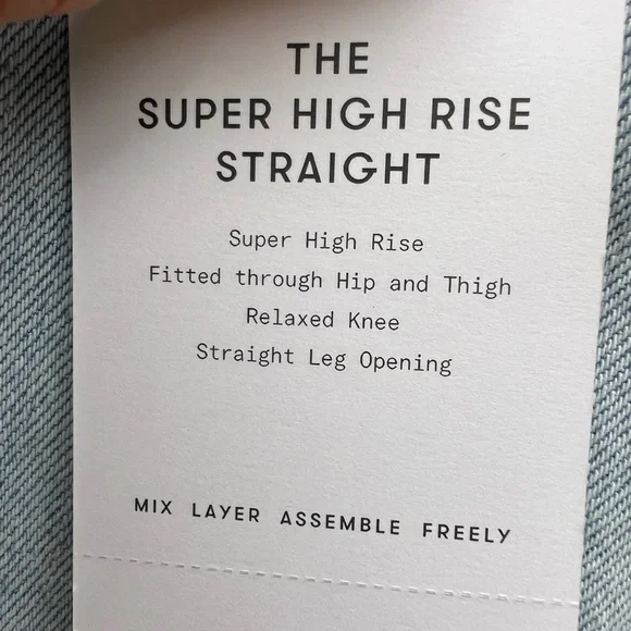 FREE ASSEMBLY Super High Rise Straight Jean Light Wash Women’s Jeans 10 - Picture 14 of 16